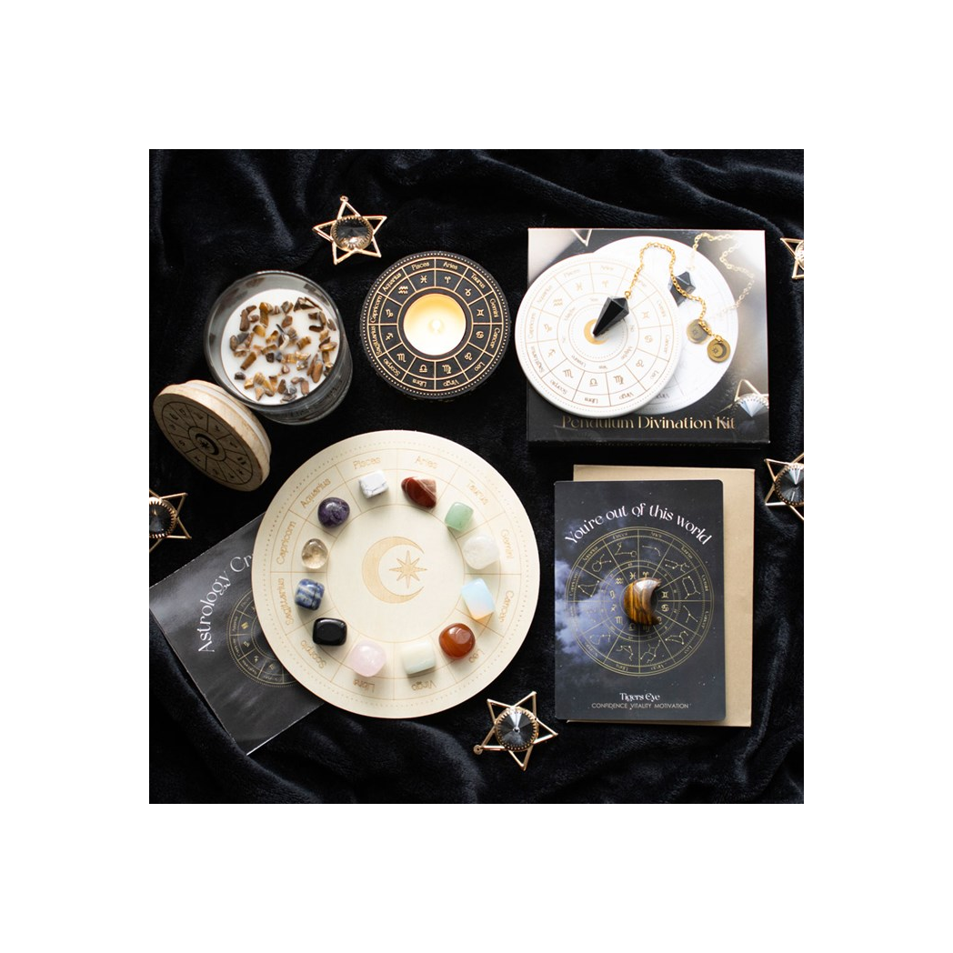 Astrology Wheel Crystal Grid Set