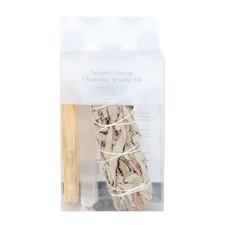 Negative Energy Smudge Kit with Hematite
