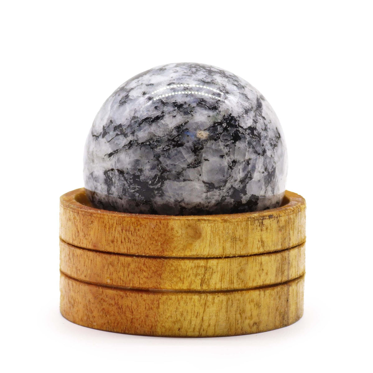 Gemstone Sphere 50mm - Indian Moonstone  with Stand